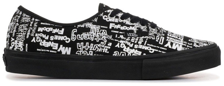 Comme des Garçons x Vans Authentic LX 'Graffiti - Negro' VN0A33TASO7 Order Comme des Garçons x Vans Authentic LX 'Graffiti - Negro' VN0A33TASO7