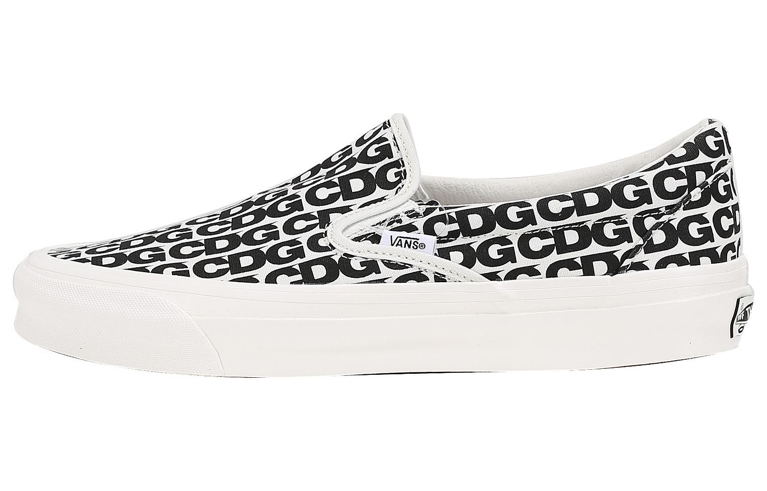 Comme des Garçons x Vans OG Classic Slip-On 'CDG Print - Blanc De Blanc' VN0A32QNUY6