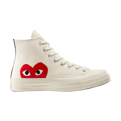Comme des Garons Play Converse Chuck 70 High 2023 'Milk'