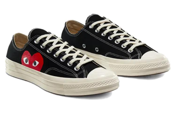 Shop 川久保玲PLAY x Converse Chuck 70低帮 2023款'黑色' A08796C