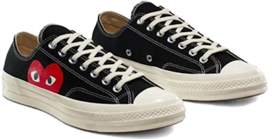 Comme des Garçons PLAY x Converse Chuck 70 Low 2023 'Hitam' A08796C Shop Comme des Garçons PLAY x Converse Chuck 70 Low 2023 'Hitam' A08796C