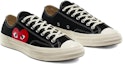 Shop Comme des Garçons PLAY x Converse Chuck 70 Low 2023 'Hitam' A08796C