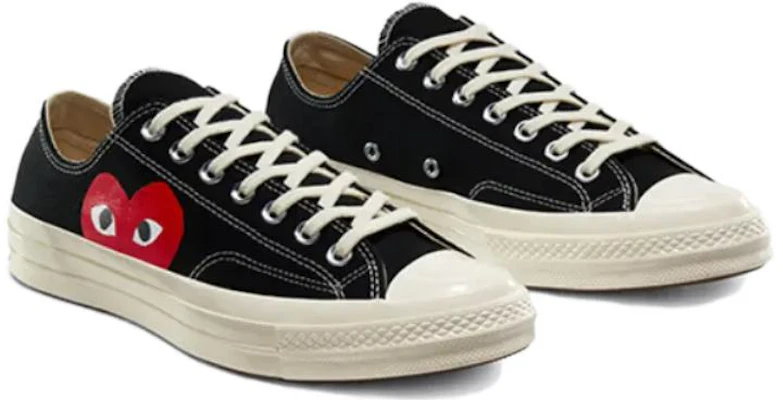 川久保玲PLAY x Converse Chuck 70 Low 2023 '黑色' A08796C Purchase 川久保玲PLAY x Converse Chuck 70 Low 2023 '黑色' A08796C