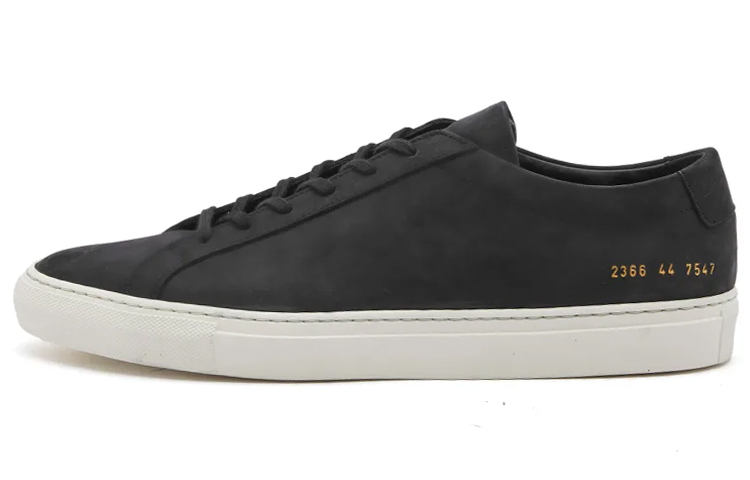 Buy Common Projects 阿基里斯低帮 '黑色麂皮' 2366-7547