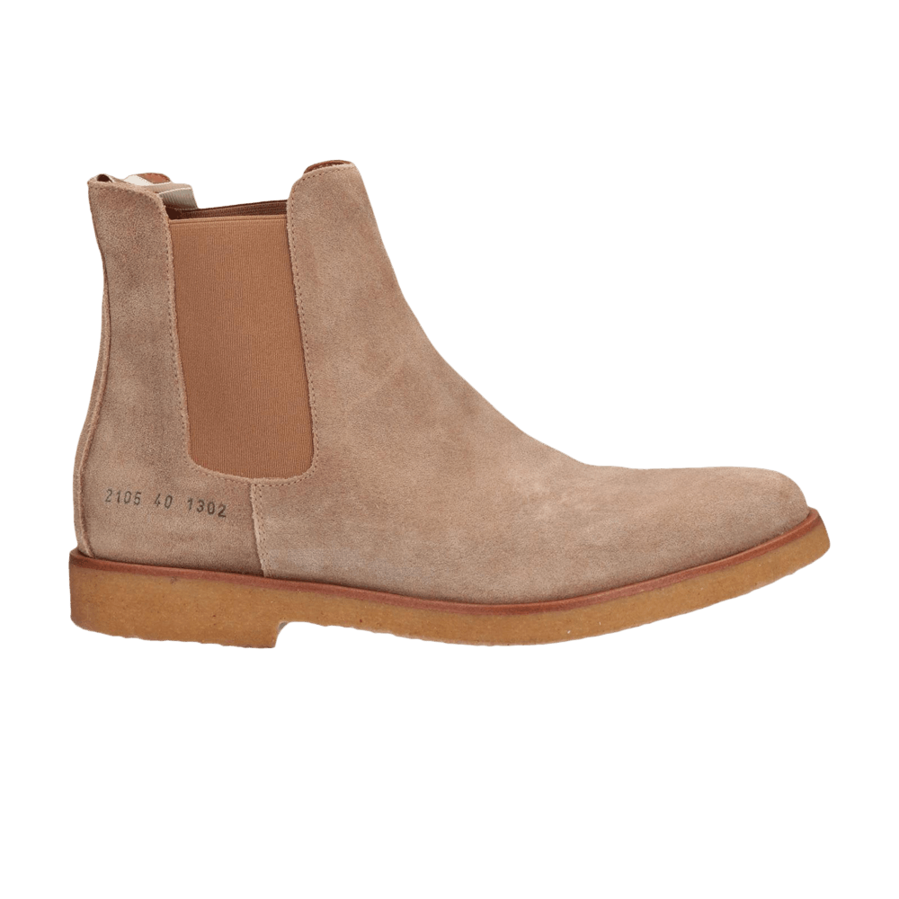 Buy 常见项目切尔西靴蜡面麂皮'棕褐色' 2105-1302