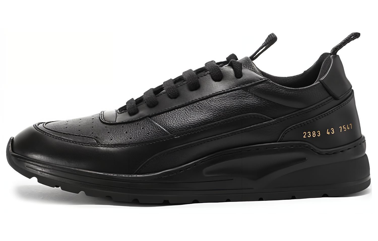 COMMON PROJECTS Leather Low-Top Casual Shoes Black 2383-7547