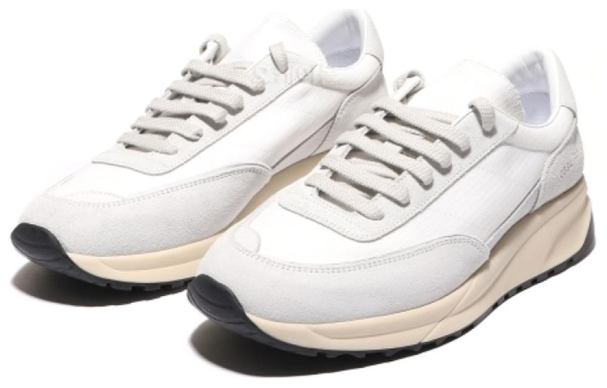 Shop Common Projects Leather Low 'White-Grey' 2364-0506