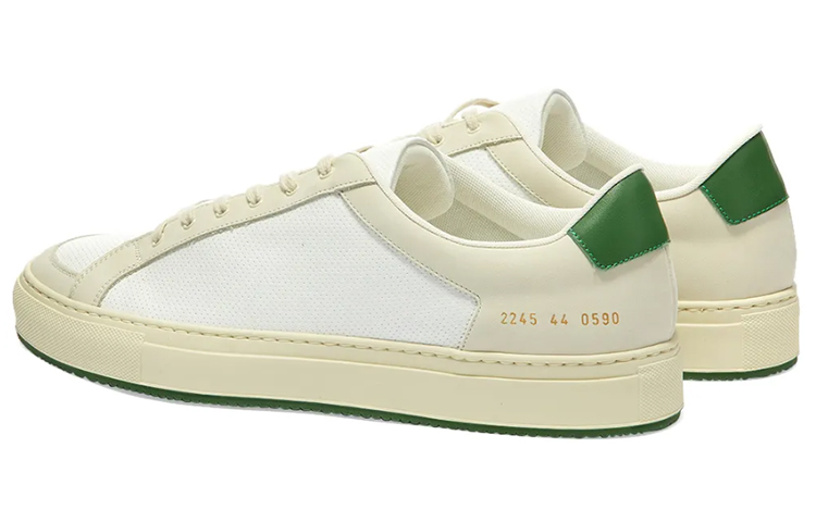 Lookbook コモン プロジェクト レトロ 70's 白/緑 2245-0590