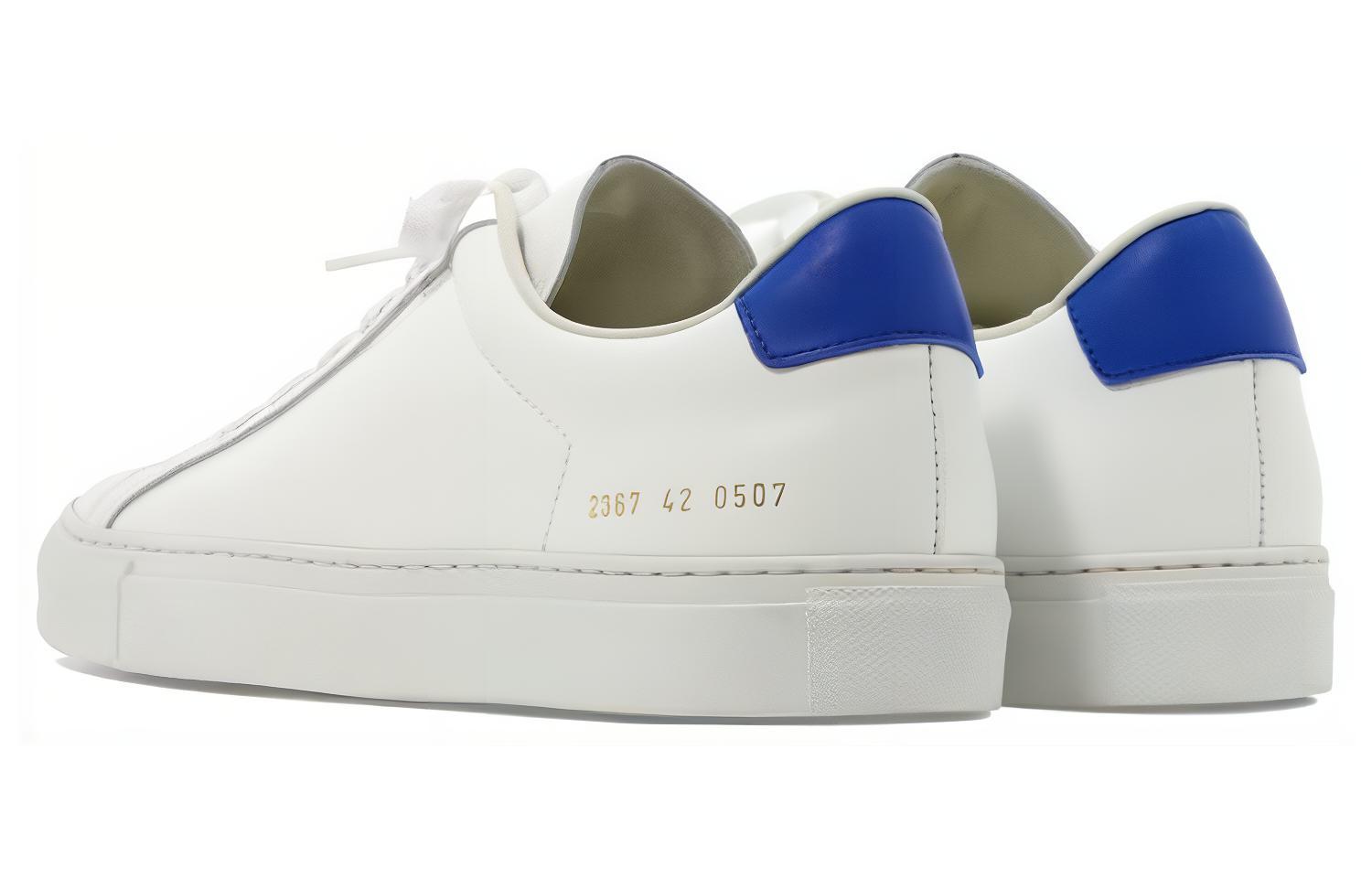 Shop Common Projects 復古低筒運動鞋 '白藍' 2367-0507