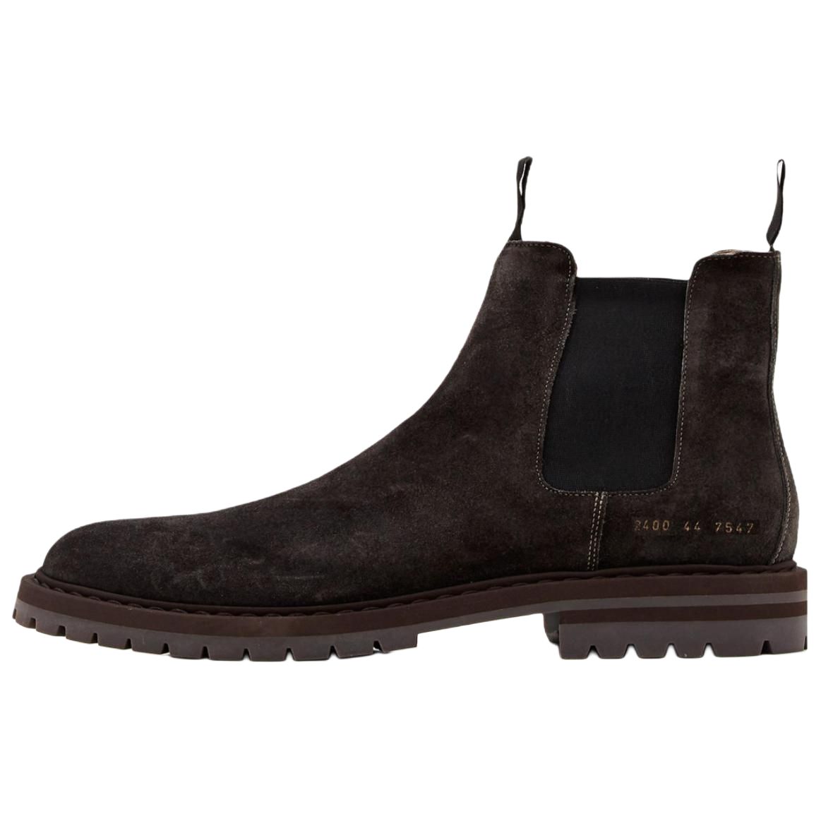 COMMON PROJECTS Suede Chelsea Boots Black Casual Ankle Boots 2400-7547