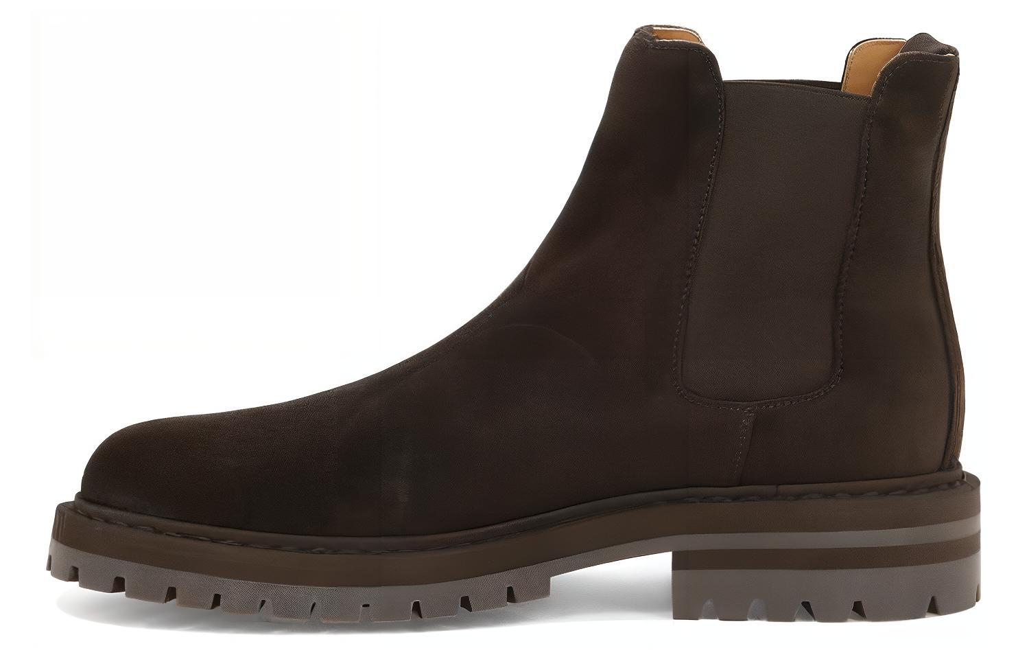 COMMON PROJECTS Suede Chelsea Boots Brown - Comfortable Casual Versatile. 2400-9417