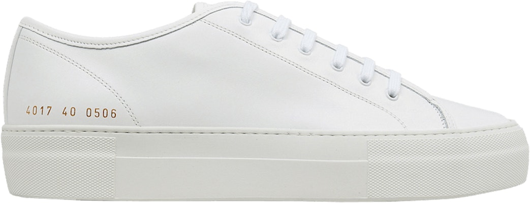 Woman by common projects white tournament low super sneakers sales