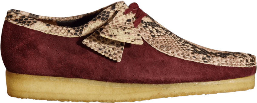 concepts-x-clarks-wallabee-snakeskin-burgundy