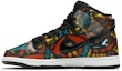 Lookbook Concepts x Nike SB Dunk High 'Stained Glass' Kotak Khas 313171-606-S