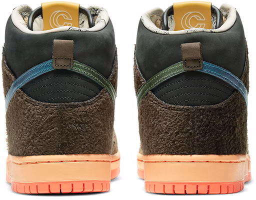 Nike Concepts x SB Skateboard Dunk High Pro QS Mallard DC6887-200(S-BOX) 'Brown Green' DC6887-200(S-BOX) Details for Nike Concepts x SB Skateboard Dunk High Pro QS Mallard DC6887-200(S-BOX) 'Brown Green' DC6887-200(S-BOX)
