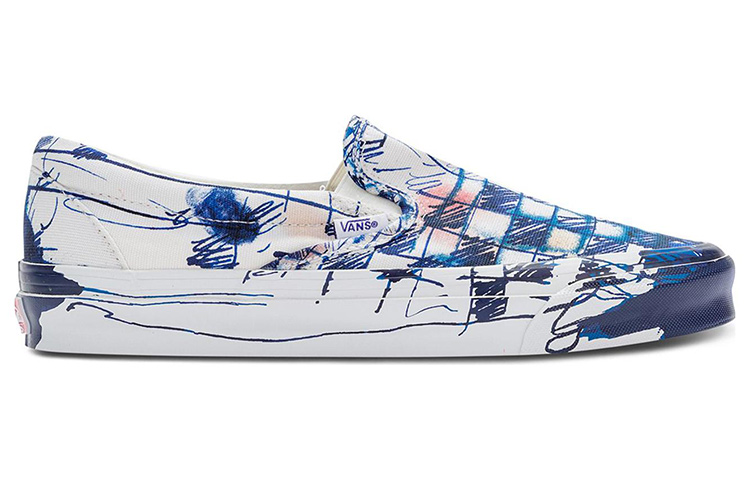 Lookbook Connor Tingley x Vans OG Classic Slip-On LX 'Checkerboard - Putih Biru' VN0A45JK61P