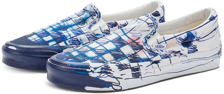 Connor Tingley x Vans OG Classic Slip-On LX 'Checkerboard - White Blue' VN0A45JK61P Lookbook Connor Tingley x Vans OG Classic Slip-On LX 'Checkerboard - White Blue' VN0A45JK61P