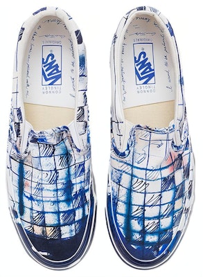 Connor Tingley x Vans OG Classic Slip-On LX 'Checkerboard - White Blue' VN0A45JK61P Shop Connor Tingley x Vans OG Classic Slip-On LX 'Checkerboard - White Blue' VN0A45JK61P