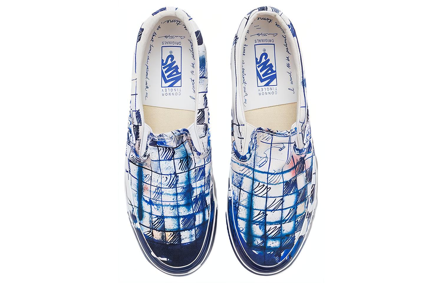 Purchase Connor Tingley x Vans OG Classic Slip-On LX 'Checkerboard - Putih Biru' VN0A45JK61P