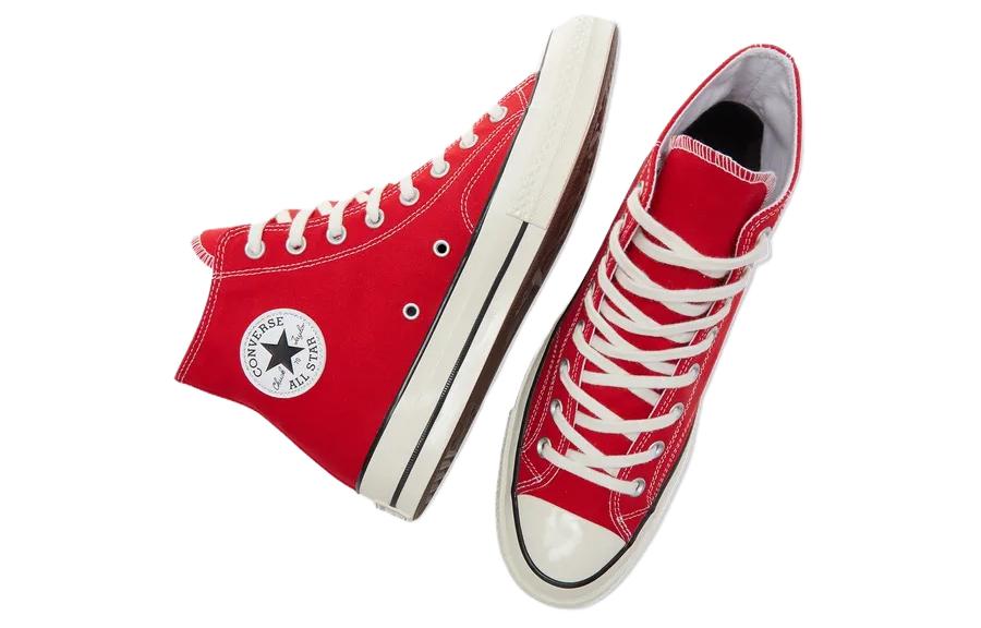 Shop 컨버스 1970s 척 테일러 하이 '레드' A10329C