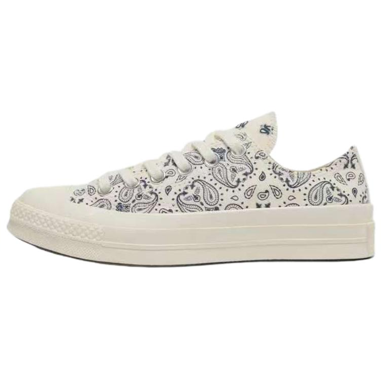 Converse 1970s Paisley Low-Top Canvas Shoes White Casual Sneakers. A15752C