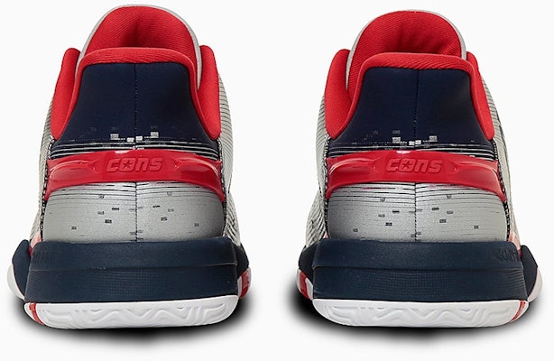 컨버스 액셀러레이터 로우 스니커즈 실버/네이비/레드 33500460 Shop 컨버스 액셀러레이터 로우 스니커즈 실버/네이비/레드 33500460