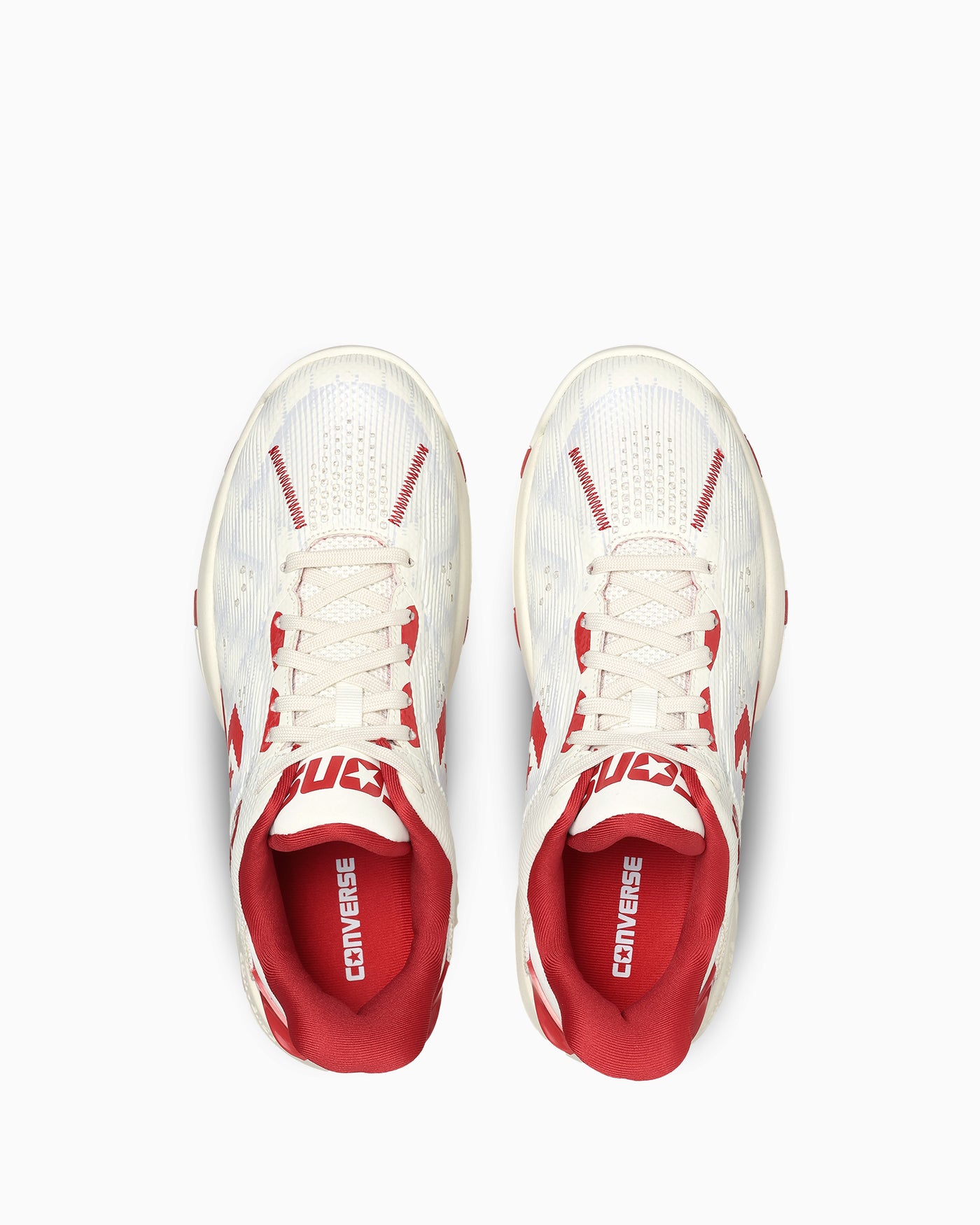 Shop 컨버스 엑셀러레이터 로우탑 스니커즈 오프화이트/레드 33500541
