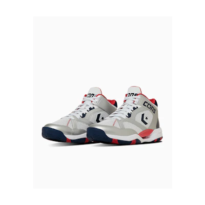 Converse Accelerator Mid White/Silver/Navy/Red