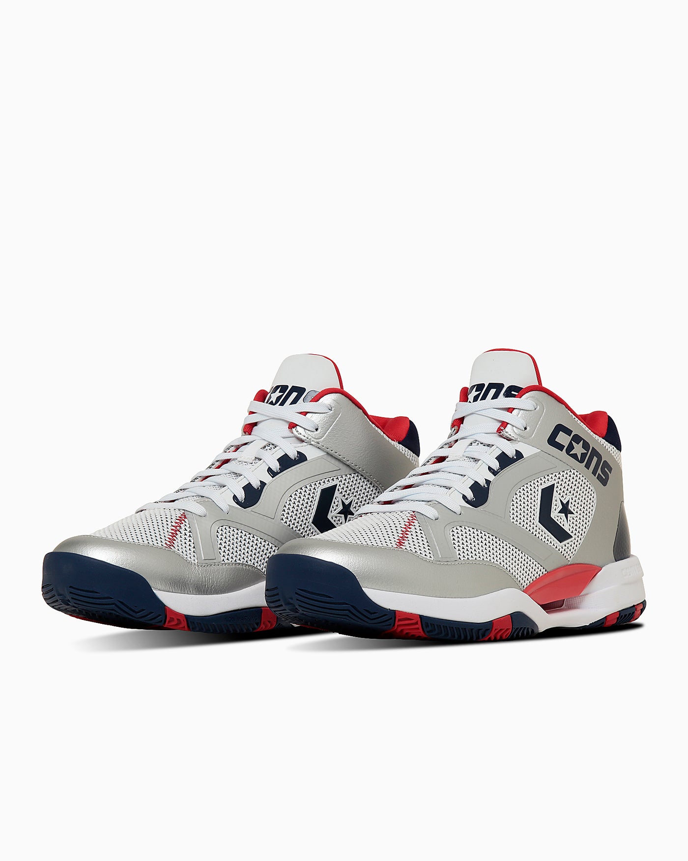 Converse Accelerator Mid White/Silver/Navy/Red 33500470