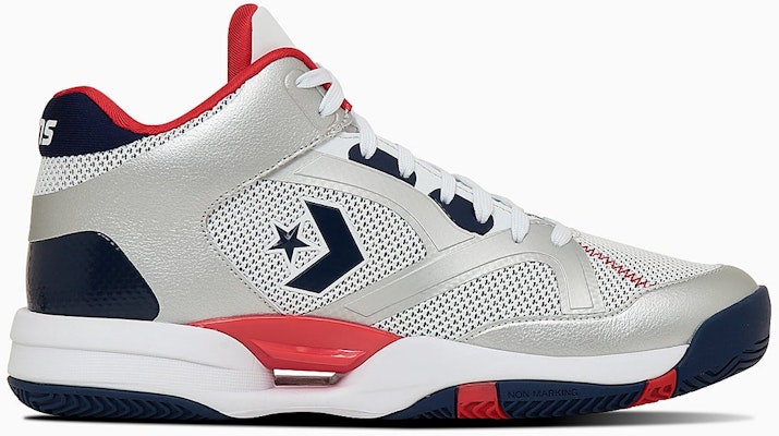 Converse Accelerator Mid White/Silver/Navy/Red 33500470 Order Converse Accelerator Mid White/Silver/Navy/Red 33500470