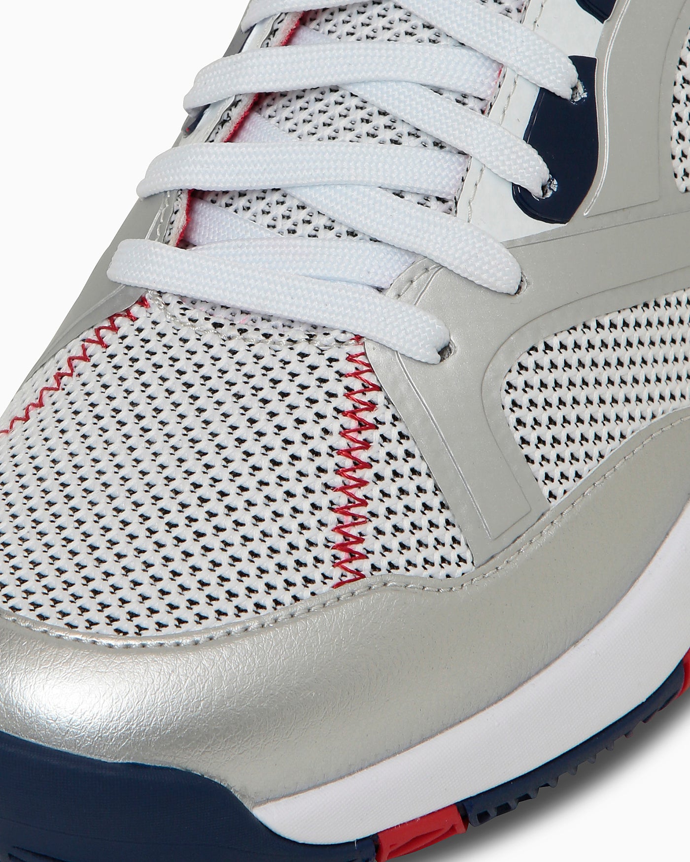 Details for コンバース アクセラレーター ミッド ホワイト/シルバー/ネイビー/レッド 33500470