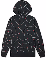Converse All-Over Heart Pattern Pullover Sweatshirt Unisex Black 10022411-A01 Converse All-Over Heart Pattern Pullover Sweatshirt Unisex Black 10022411-A01