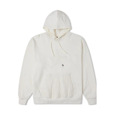 Converse All-White Pullover Hoodie with Logo Print for Men 10025051-A02