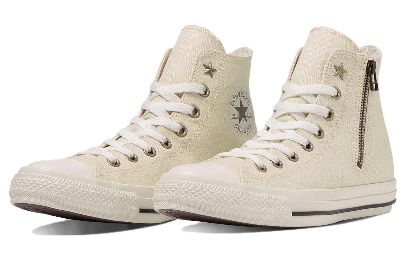 Lookbook Converse All Star 輕鬆舒適 百搭休閒 防滑耐磨 高筒 板鞋 男女同款 米色