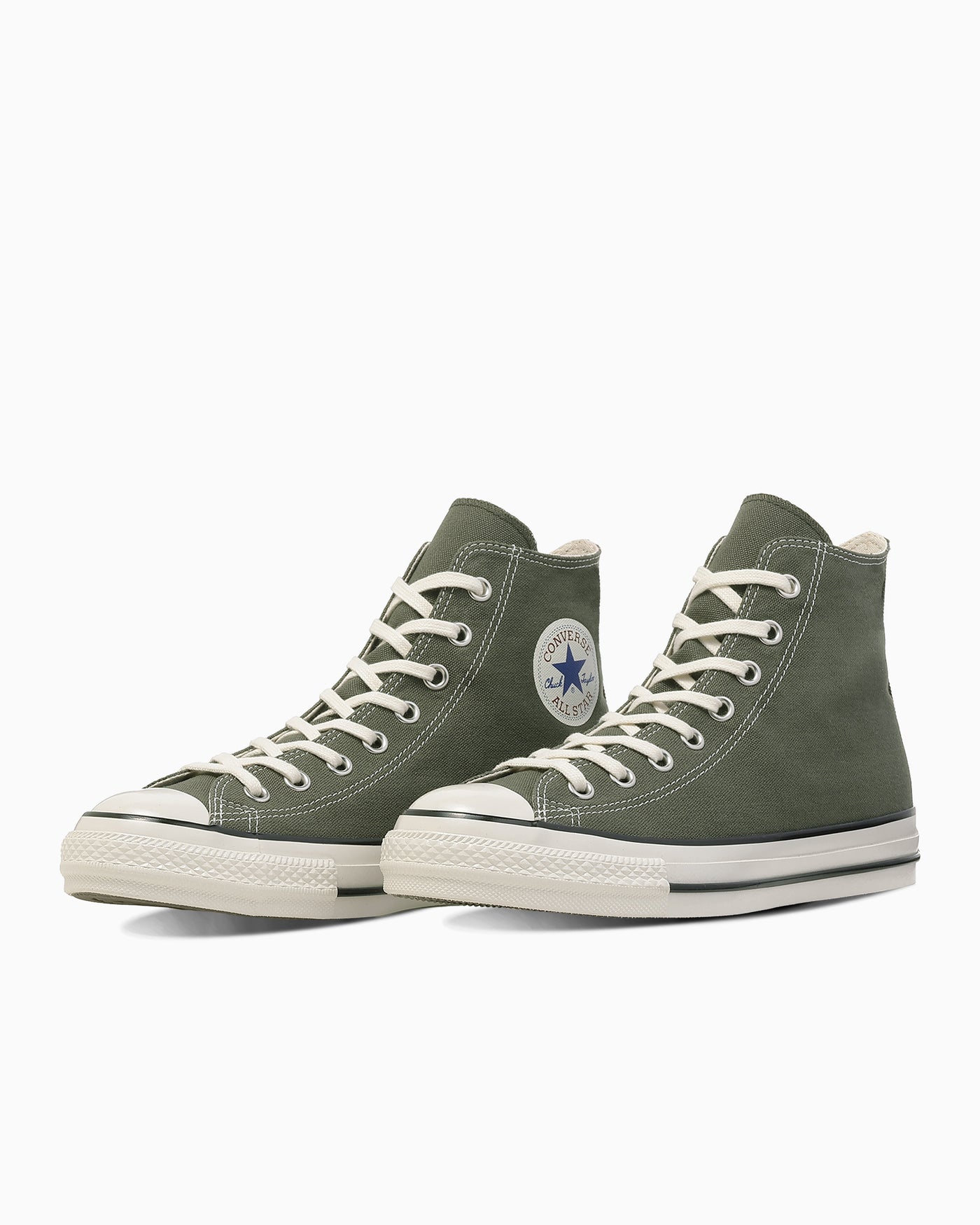 Lookbook Converse All Star Aged Canvas High-Top Sneakers Moss Green 31318521