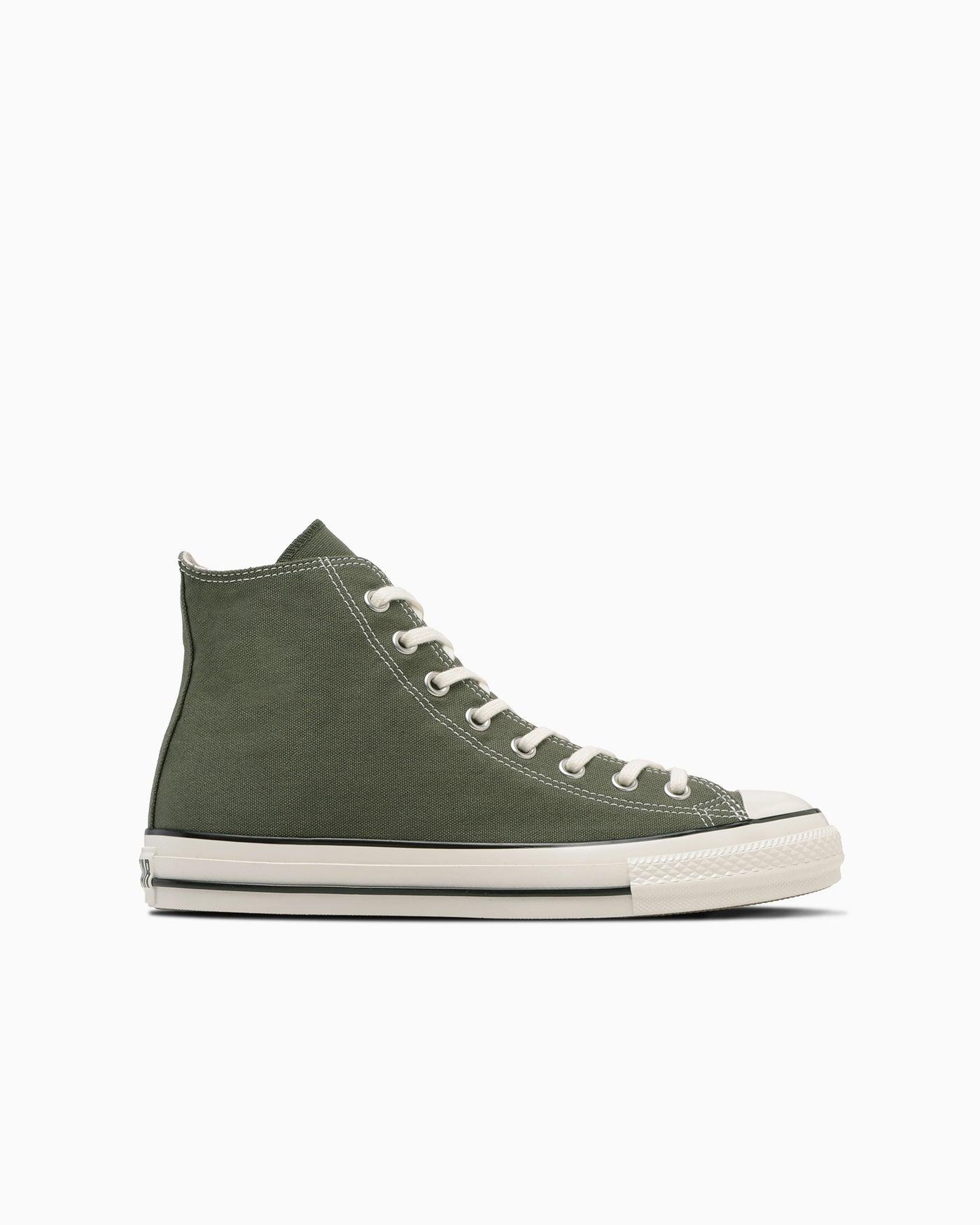 Shop Converse All Star Aged Canvas High-Top Sneakers Moss Green 31318521