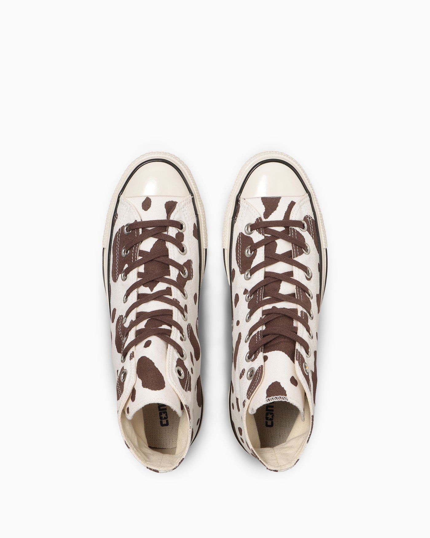 Lookbook 匡威All Star仿旧奶牛纹高帮运动鞋奶白色 31316750