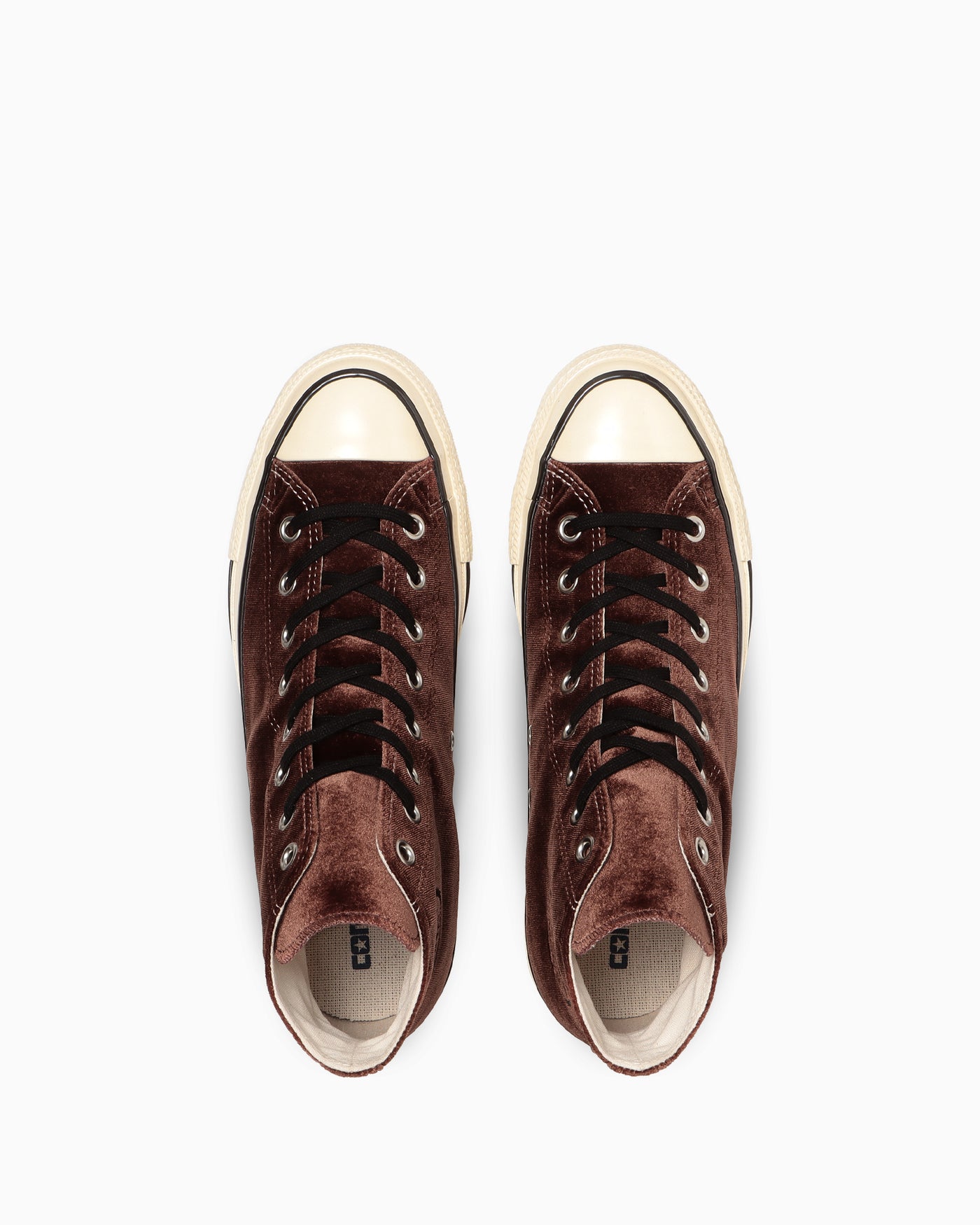 Shop Converse All Star Aged Velvet Hi Sneakers Brown/Black 31316290
