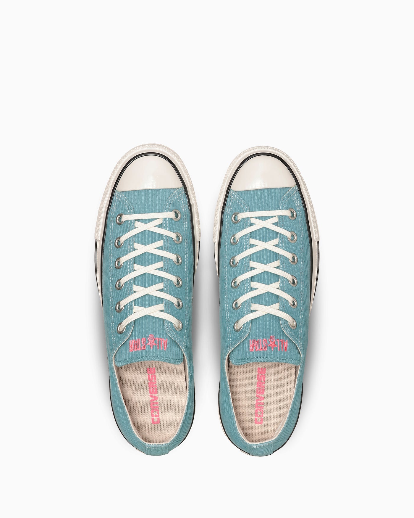 Shop Converse All Star 復古水洗燈芯絨 OX 運動鞋 藍綠色 31318060
