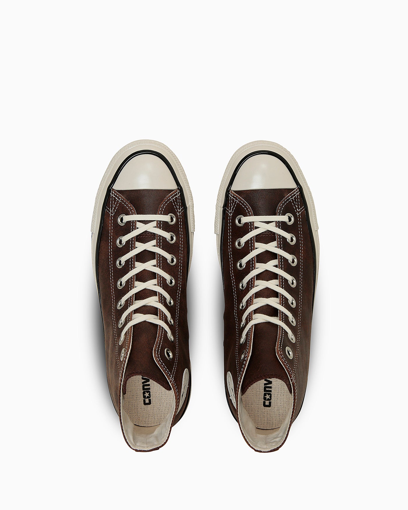 Lookbook 컨버스 올스타 에이지드 왁스드 레더 하이탑 스니커즈 앤티크 브라운 31315750