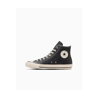 Converse All Star Aged Waxed Leather High Top Sneakers Midnight Blue