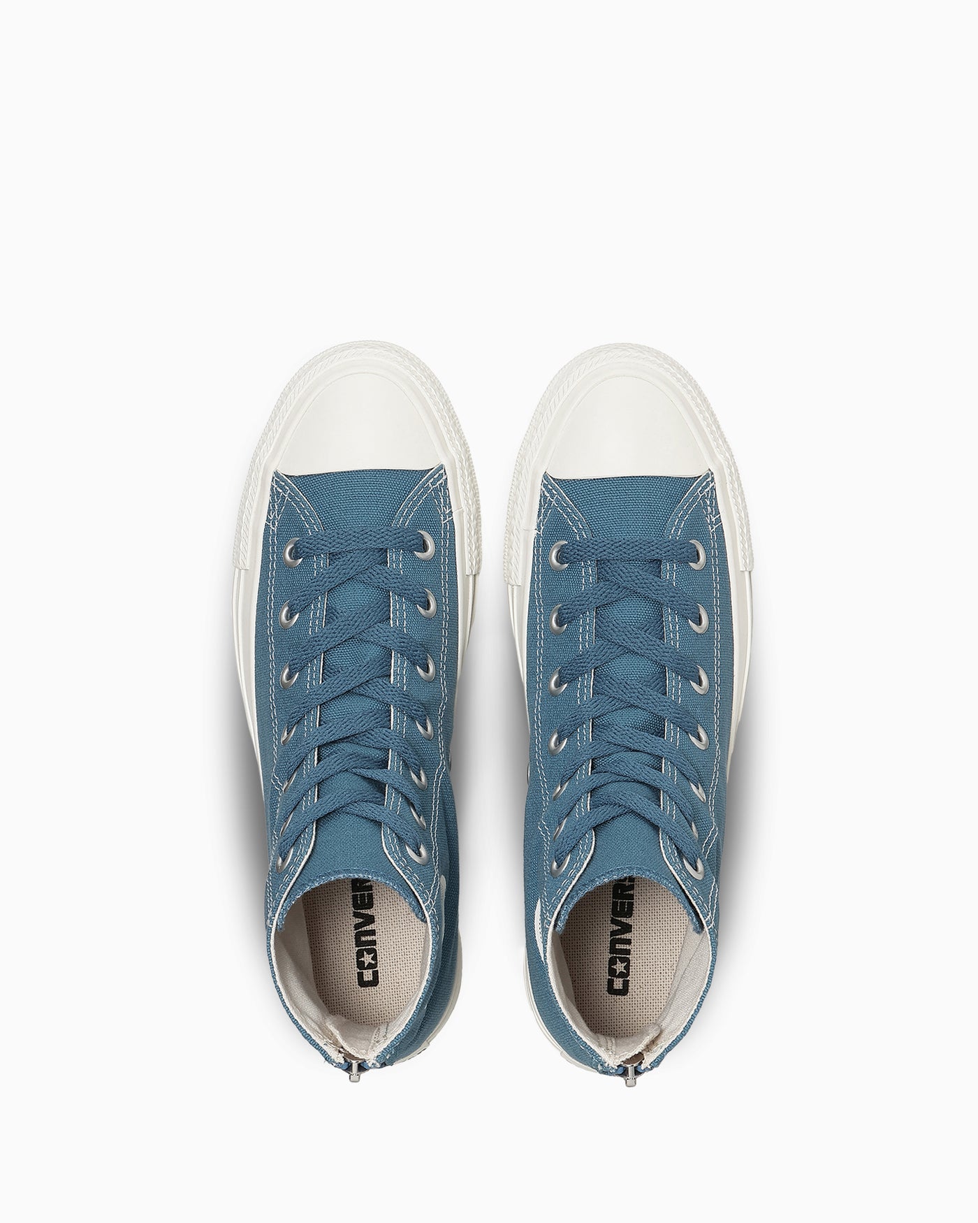 Shop Converse All Star High-Top Backzip Sneakers Blu Polvere 31317171