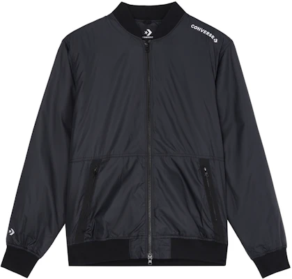 Converse All Star Black Pilot Varsity Jacket Windproof Woven Fall Style 10018368-A03 Buy Converse All Star Black Pilot Varsity Jacket Windproof Woven Fall Style 10018368-A03