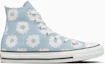 Lookbook 匡威All Star花卉印花高帮运动鞋 浅蓝/白 31318122