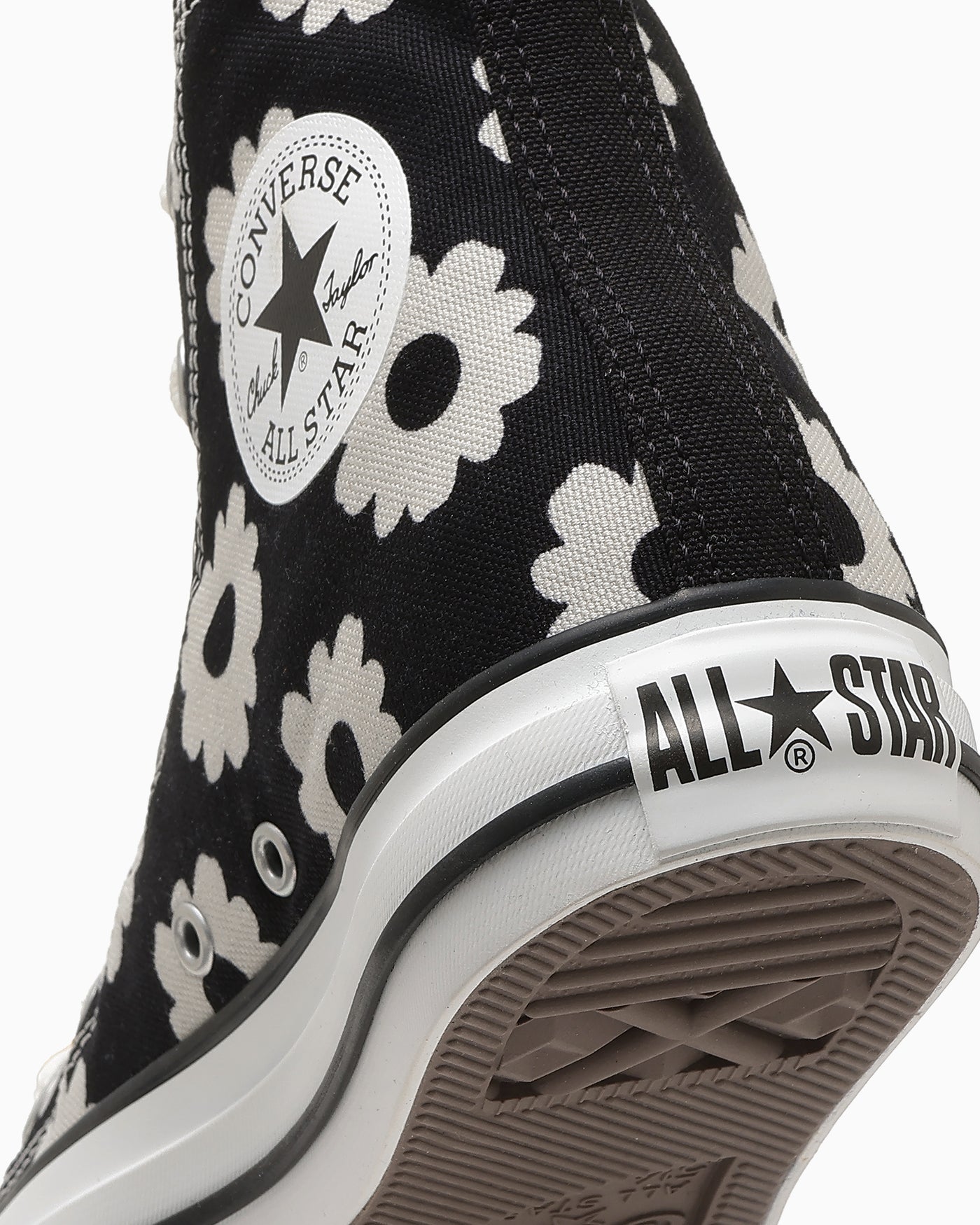 Cheap Converse All Star 花卉印花高筒 黑色/深灰色 31318120