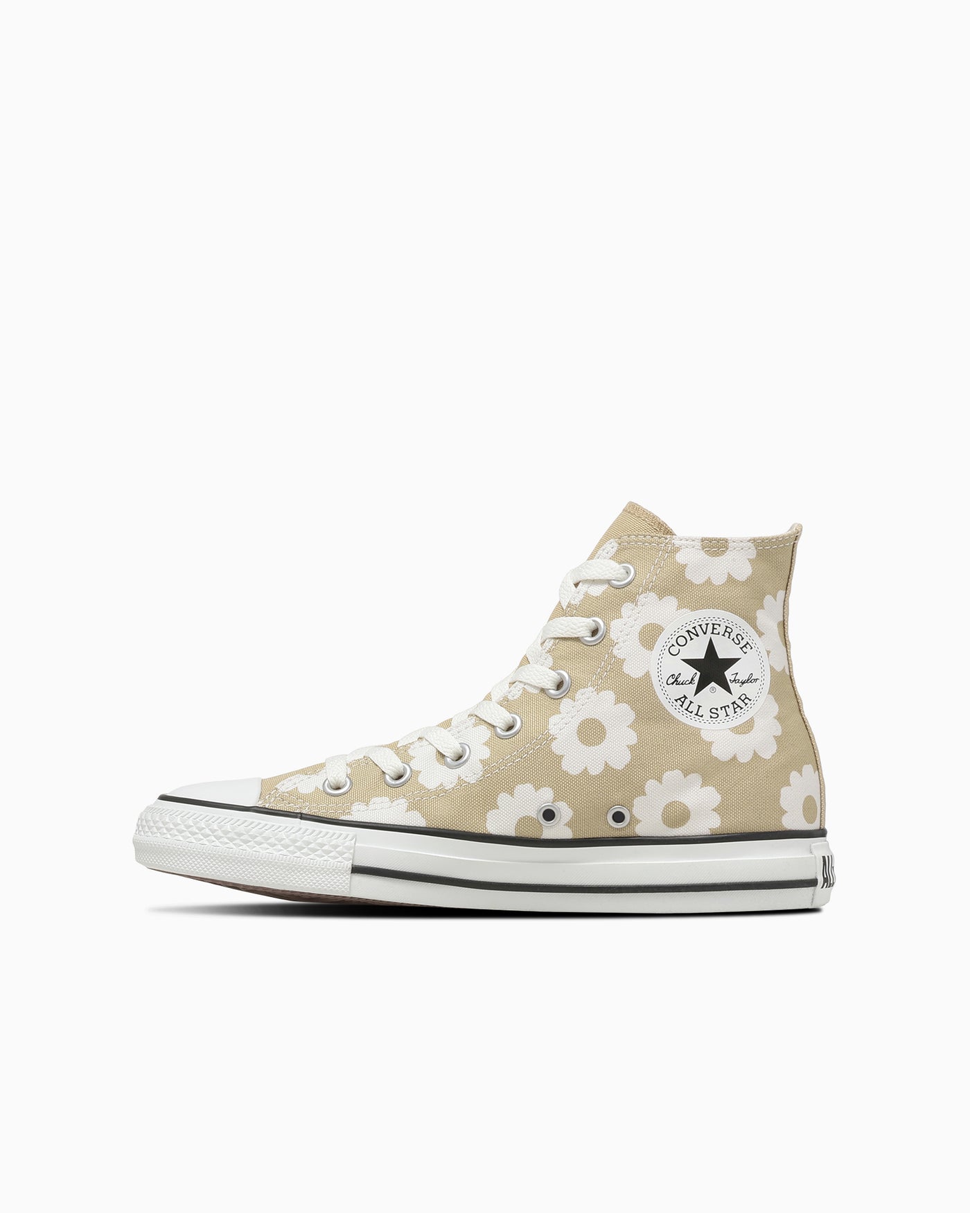 Converse All Star Flower Print High-Top Sneakers Butter Yellow/White 31318121