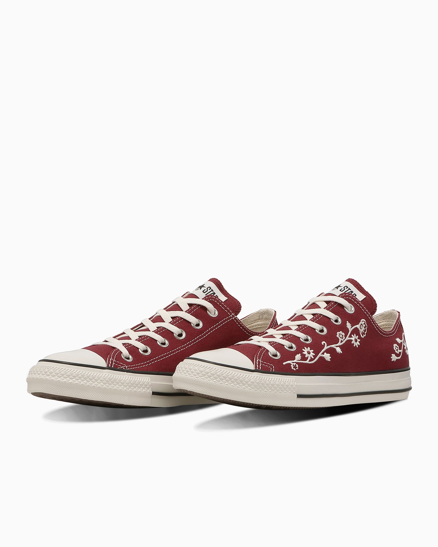 Order Converse All Star Folkstitch Ox Baskets Basses Bourgogne/Blanc 31318542