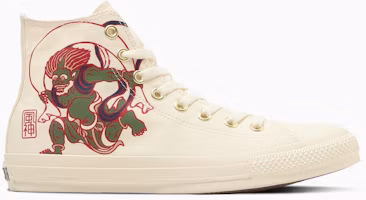 Shop Converse All Star 風神雷神高筒運動鞋 米白色 31316661