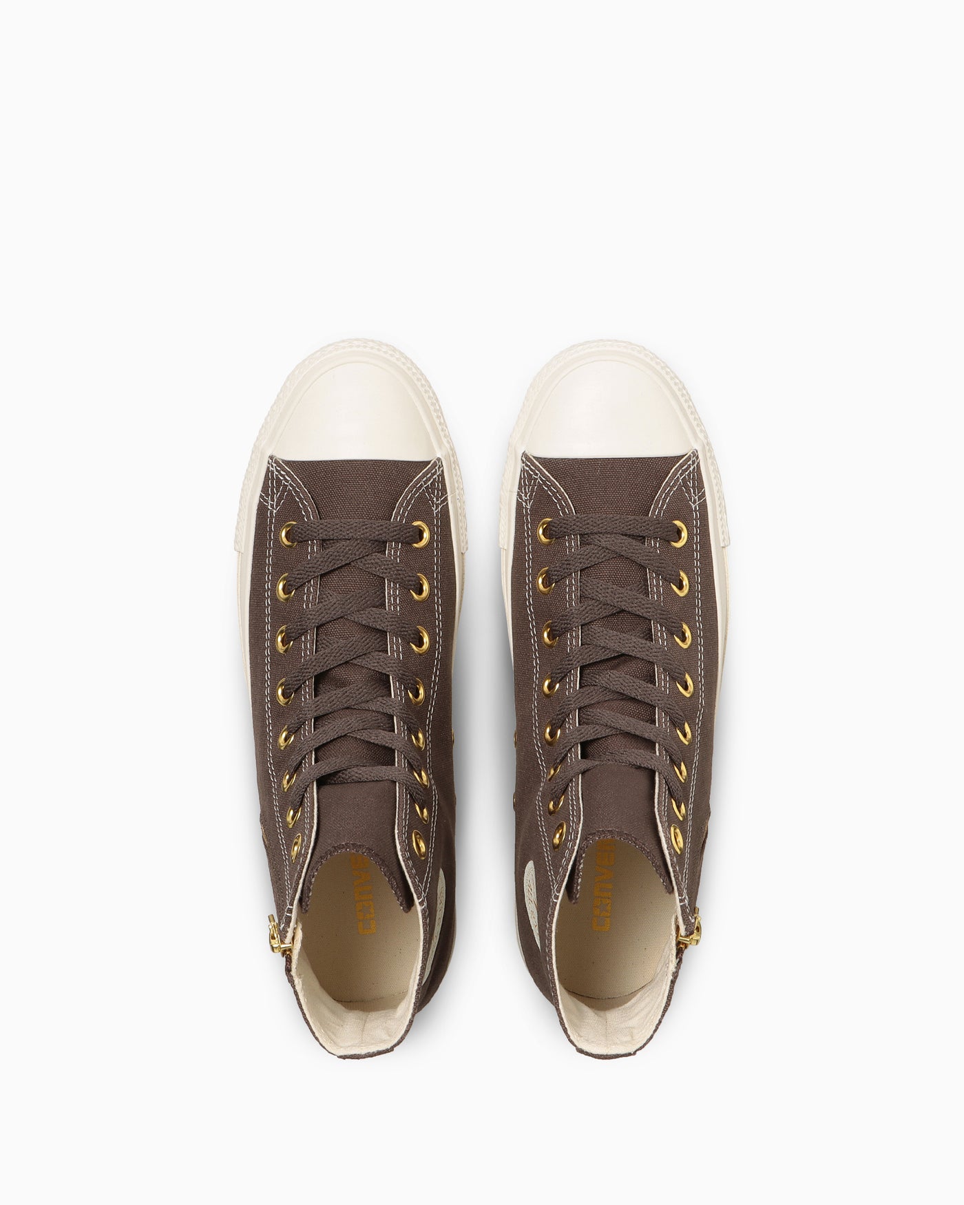 Shop 匡威All Star金条纹高帮深棕色球鞋 31316631