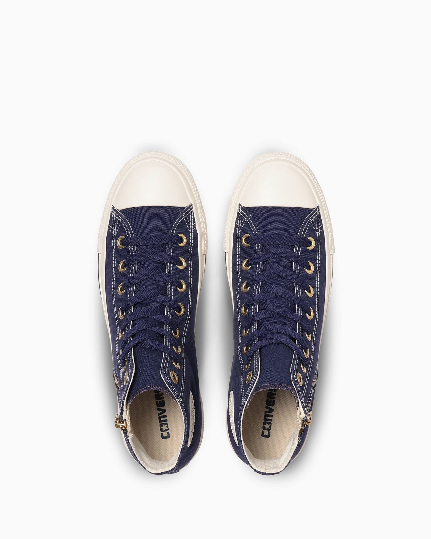 Shop 컨버스 올스타 골드집 하이탑 스니커즈 다크 네이비 31312241